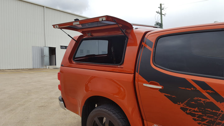 Alpha CMX Canopy with Solid Lift Up side doors to suit Holden Colorado 12-20(Dual Cab)