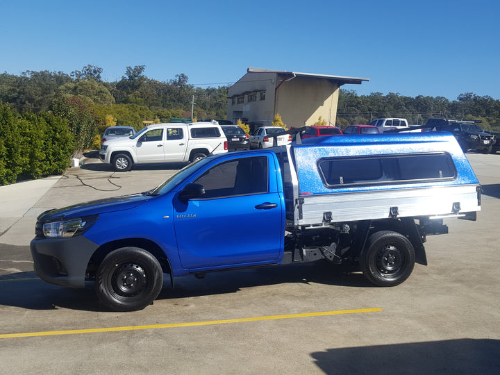3XM Trayback Series canopy with Sliding Windows to suit any Single Cab tray