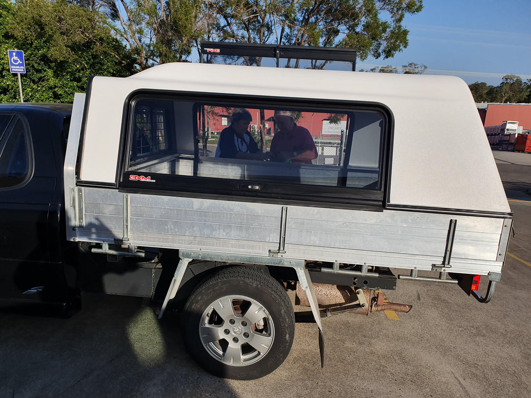 3XM Tradesman Series canopy with Tinted Glass Lift Up doors to suit any Single Cab tray