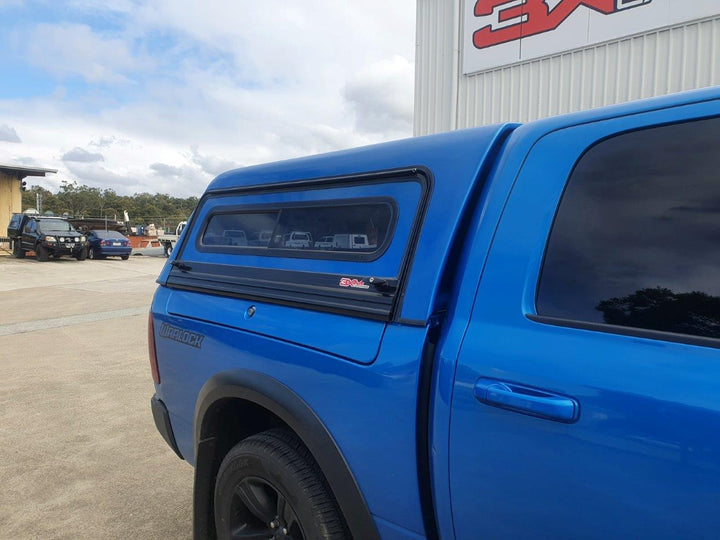 Crown Canopy with Lift Up Glass doors to suit Ram 1500 5'7" short tub with RAMBOXES