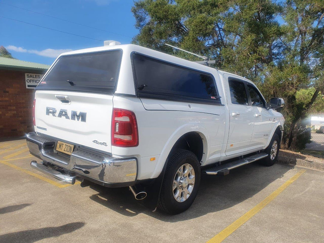 Crown Canopy with Lift Up Glass doors to suit Ram 1500 5'7" short tub with RAMBOXES