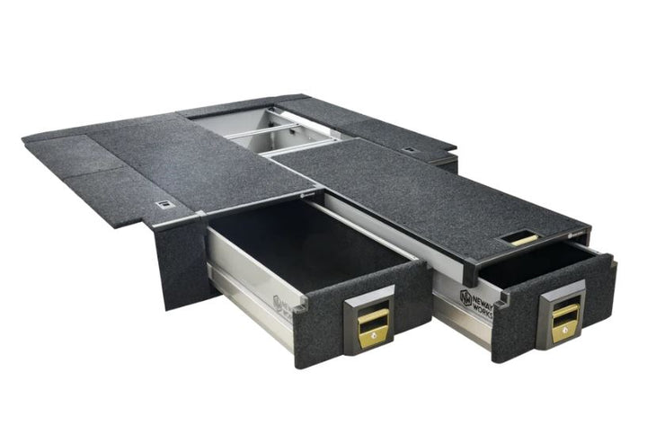 Heavy Duty Twin Drawer system with Fridge slide - with wing kit
