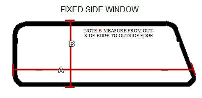 Textured Canopy Fixed Side Window - Right hand side