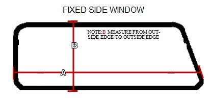 Smooth Canopy Fixed Side Window - Right hand side
