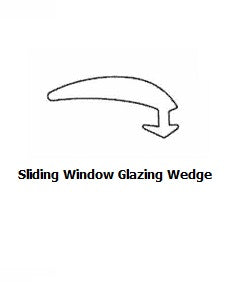 Front Sliding Window Seal, P744 Sliding Window Glazing Wedge (per metre)