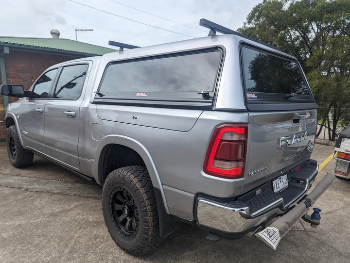 Crown Canopy with Lift Up Glass doors to suit Ram 1500 5'7" short tub with RAMBOXES