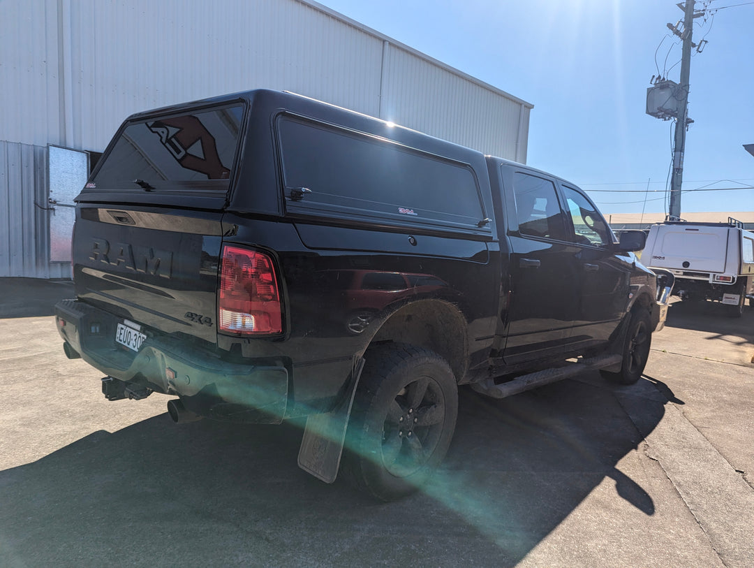 Crown Canopy with Lift Up Glass doors to suit Ram 1500 5'7" short tub with RAMBOXES
