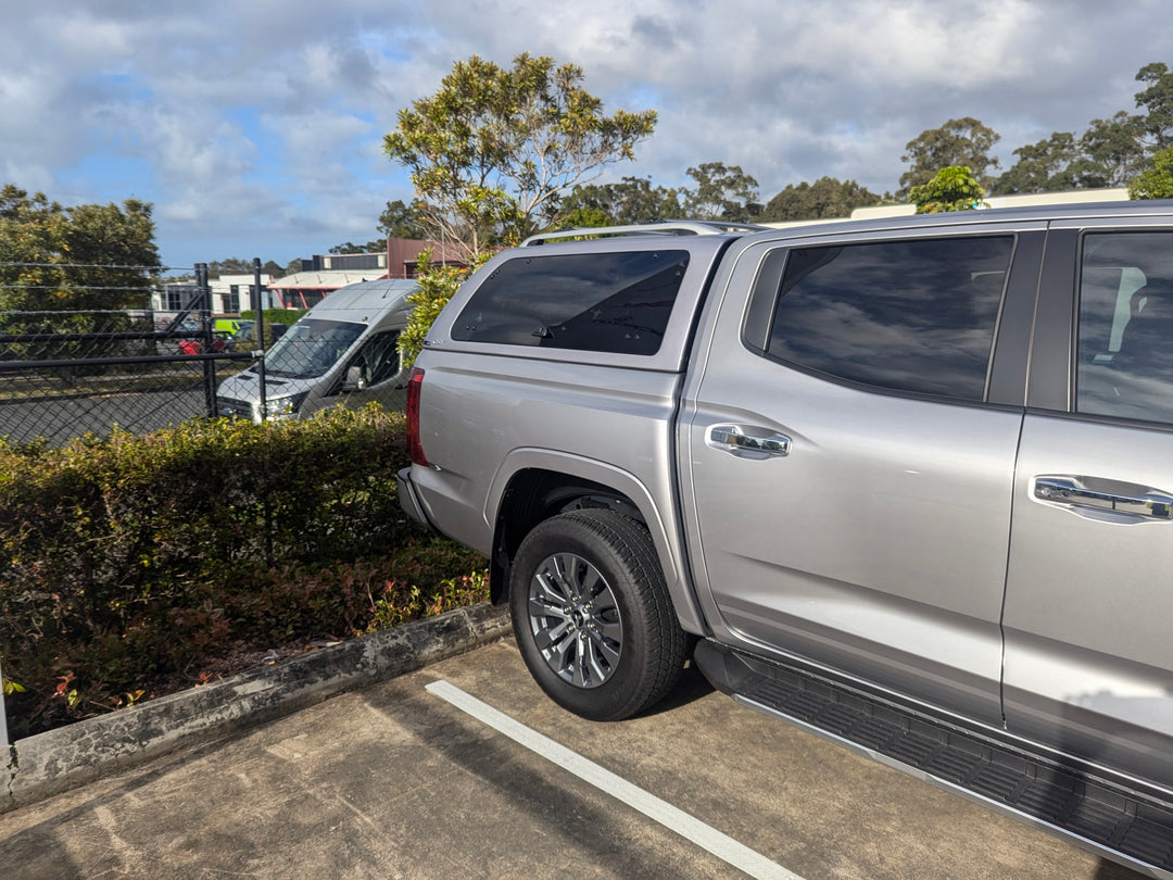 Alpha GSX Canopy - Lift Up Windows with Remote Locking to suit Mitsubishi Triton 24+(Dual Cab)