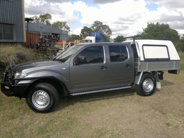 3XM Tradesman Series canopy with Solid Lift Up side doors to suit any Single Cab tray