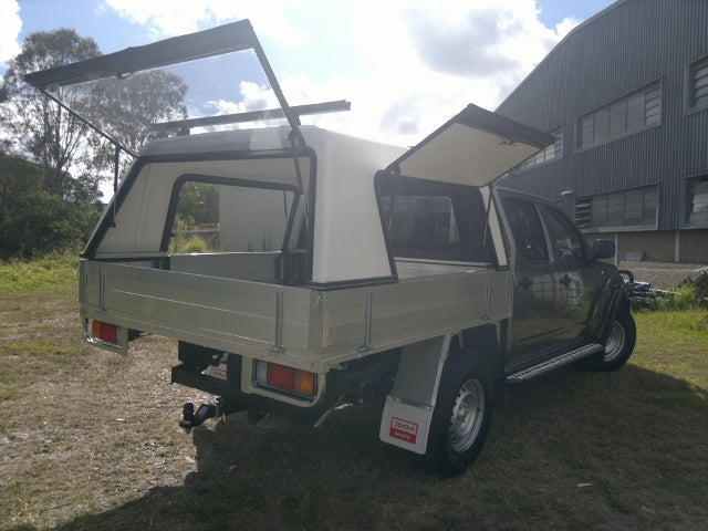3XM Tradesman Series canopy with Sliding windows in the Lift Up doors to suit any Dual Cab tray