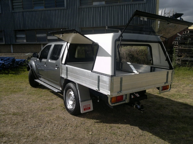 3XM Tradesman Series canopy with Sliding windows in the Lift Up doors to suit any Dual Cab tray