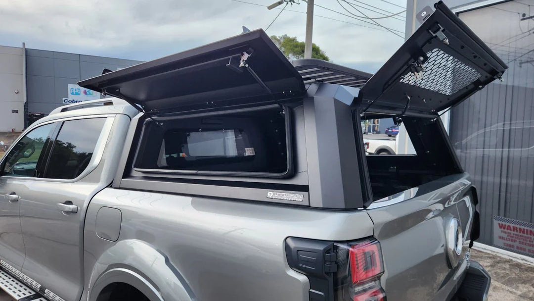 Titan Canopy - Stainless Steel - Lift Up Windows to suit GWM ALPHA24+(Dual Cab)