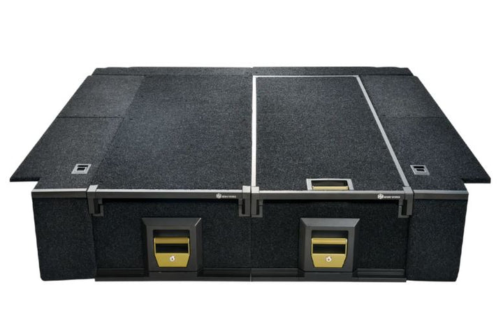 Heavy Duty Twin Drawer system with Fridge slide - with wing kit