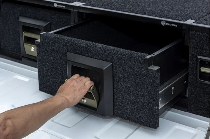 Heavy Duty Twin Drawer system with Fridge slide - with wing kit