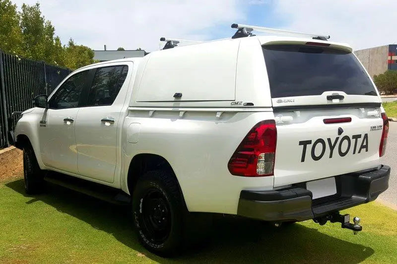 Alpha CMX Canopy with Solid Lift Up side doors to suit Toyota Hilux SR 15+ J Deck Hookside(Dual Cab)
