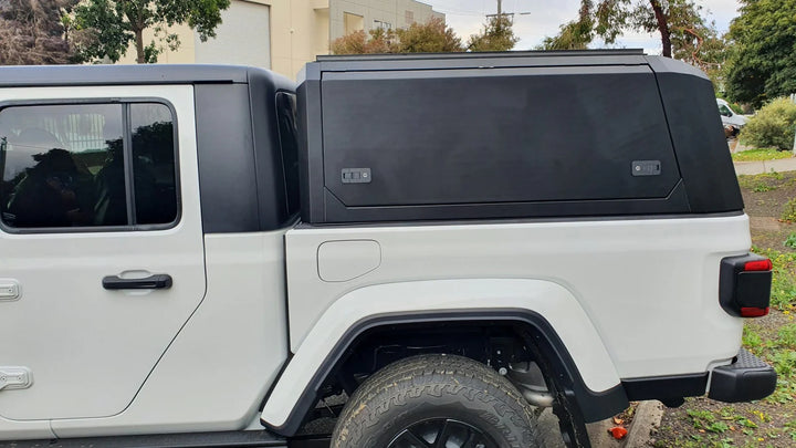 Titan Canopy - Stainless Steel - Lift Up Windows to suit Jeep Gladiator 20+(Dual Cab)