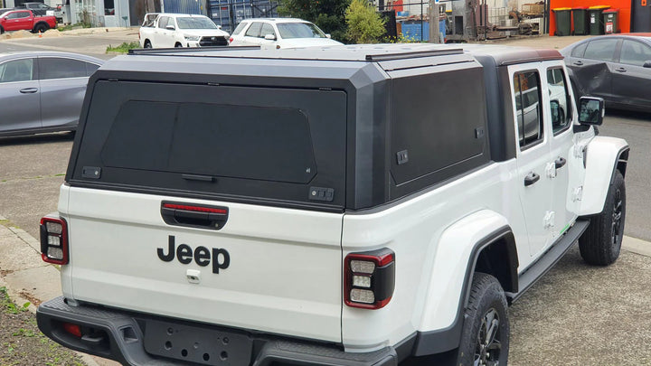 Titan Canopy - Stainless Steel - Lift Up Windows to suit Jeep Gladiator 20+(Dual Cab)