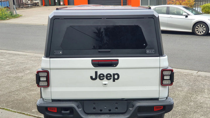 Titan Canopy - Stainless Steel - Lift Up Windows to suit Jeep Gladiator 20+(Dual Cab)