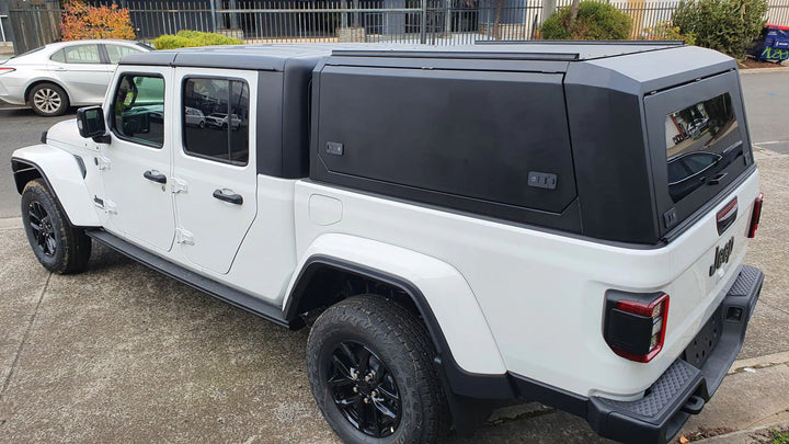 Titan Canopy - Stainless Steel - Lift Up Windows to suit Jeep Gladiator 20+(Dual Cab)