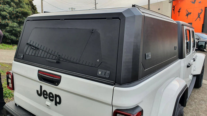 Titan Canopy - Stainless Steel - Lift Up Windows to suit Jeep Gladiator 20+(Dual Cab)