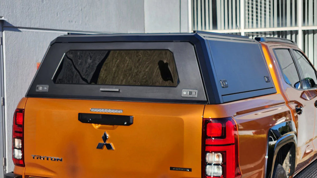 Titan Canopy - Stainless Steel - Lift Up Windows to suit Mitsubishi Triton 24+(Dual Cab)