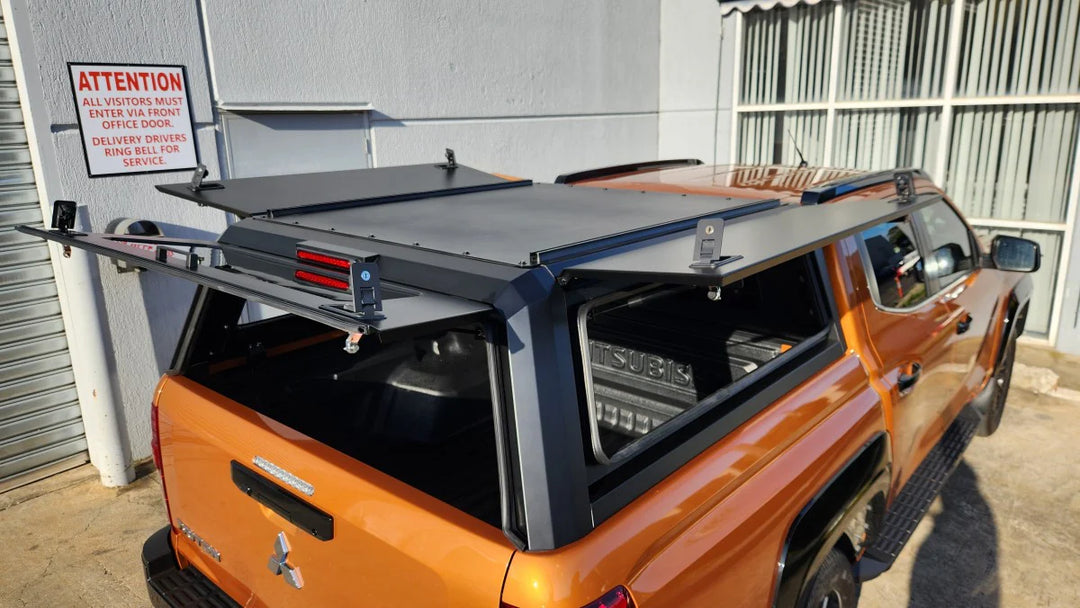 Titan Canopy - Stainless Steel - Lift Up Windows to suit Mitsubishi Triton 24+(Dual Cab)