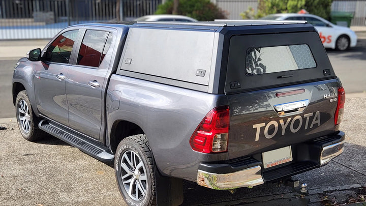 Titan Canopy - Stainless Steel - Lift Up Windows to suit Toyota Hilux SR5 15+(Dual Cab)