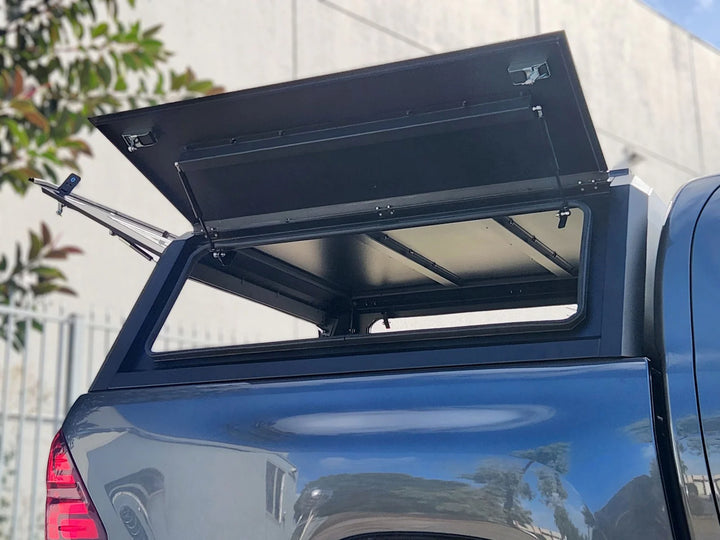 Titan Canopy - Stainless Steel - Lift Up Windows to suit Toyota Hilux SR5 15+(Dual Cab)