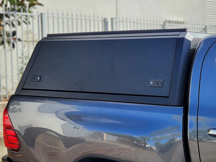 Titan Canopy - Stainless Steel - Lift Up Windows to suit Toyota Hilux SR5 15+(Dual Cab)