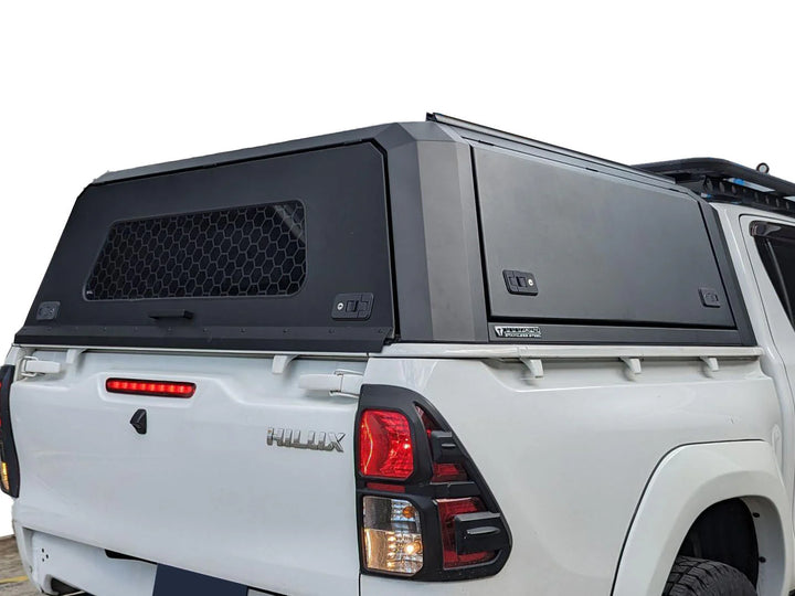 Titan Canopy - Stainless Steel - Lift Up Windows to suit Toyota Hilux SR 15+(Dual Cab)