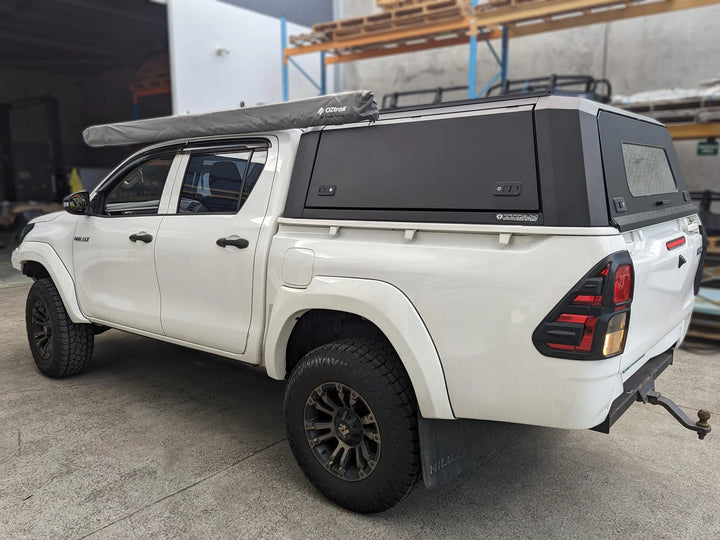Titan Canopy - Stainless Steel - Lift Up Windows to suit Toyota Hilux SR 15+(Dual Cab)