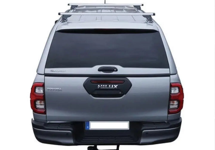 Alpha CMX-W Canopy with Glass Lift Up doors to suit Toyota Hilux SR5 15+A Deck Slab Side (Extra Cab)
