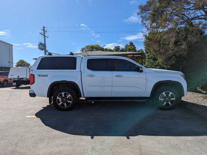 Alpha CMX Canopy with Solid Lift Up side doors to suit Volkswagen Amarok 23+(Dual Cab)